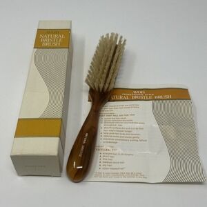 Vintage Avon Natural Bristle Brush With Box & Insert Butterscotch